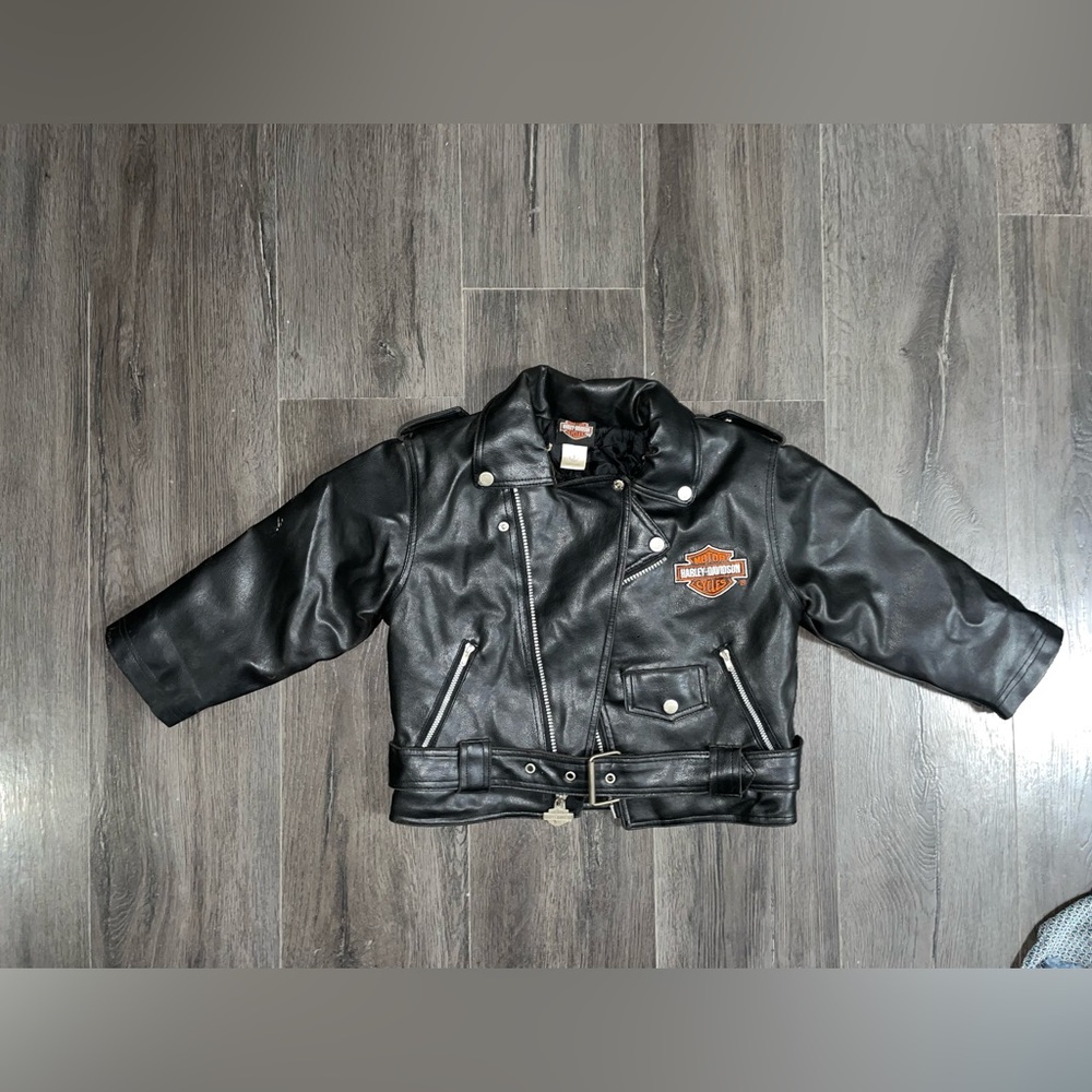 Boys 5T Authentic Harley Davidson Leather Jacket